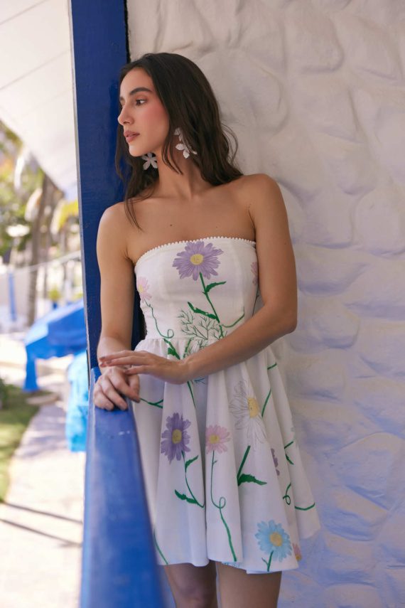Vestido Paulette Evolucionado Estampado Lino - Imagen 3