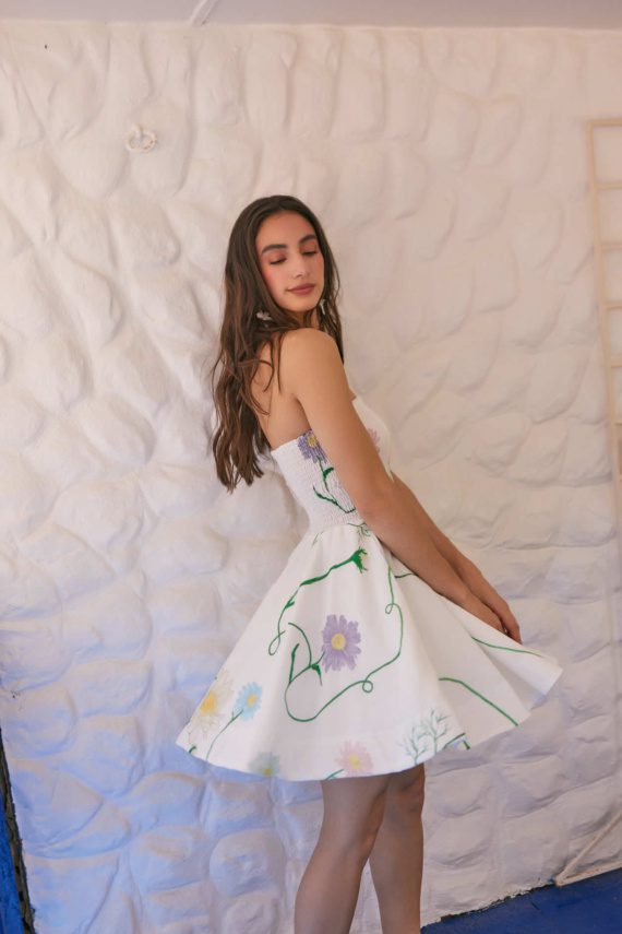 Vestido Paulette Evolucionado Estampado Lino