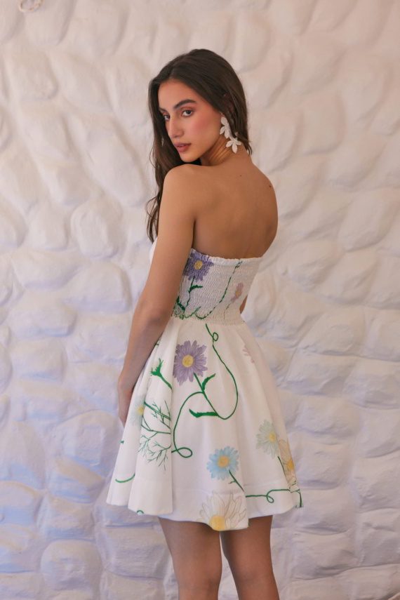 Vestido Paulette Evolucionado Estampado Lino - Imagen 2