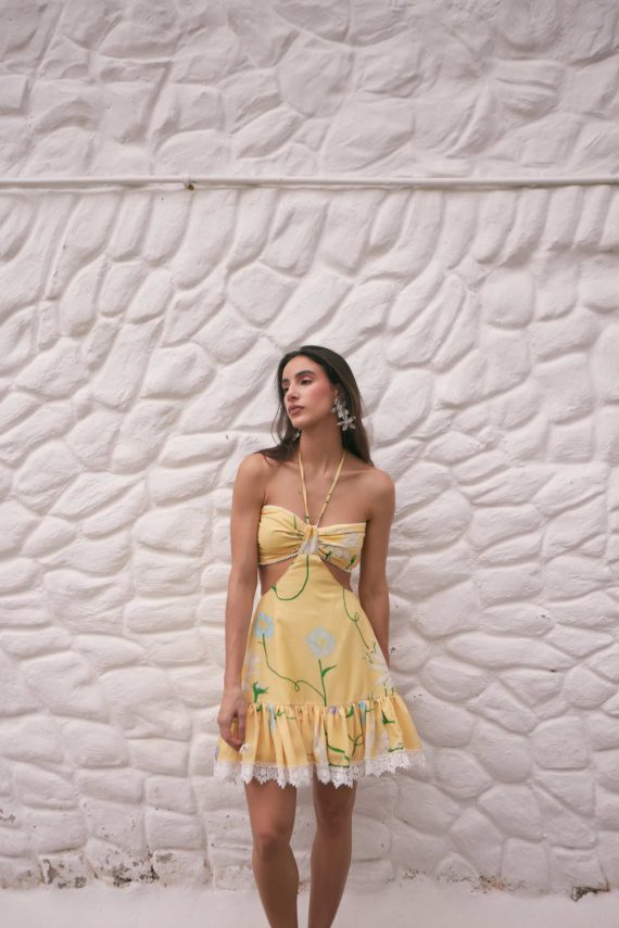 Vestido María Camila Lucie Estampado Lino