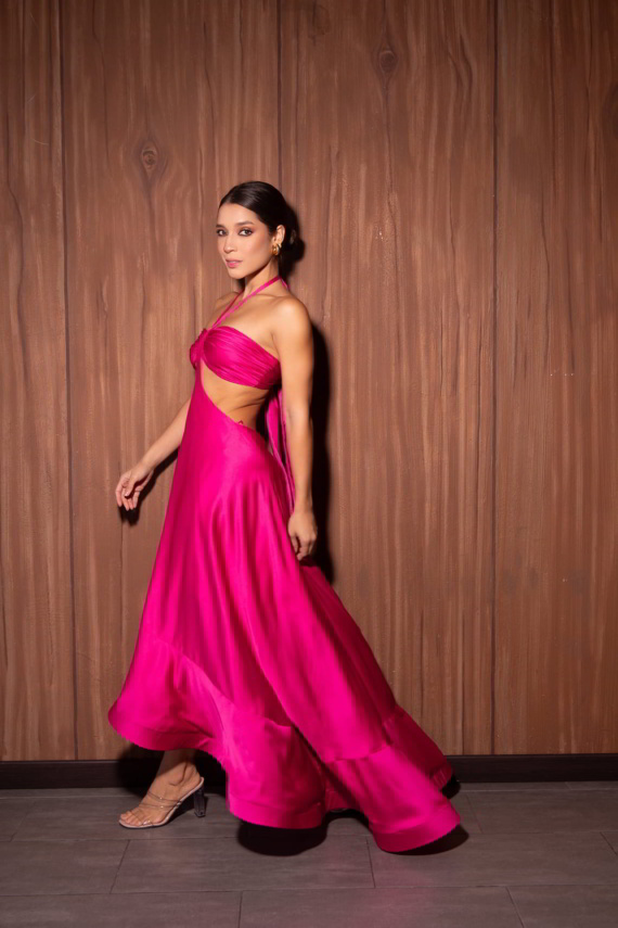 Vestido Largo Maria Camila Con Arandela - Imagen 5