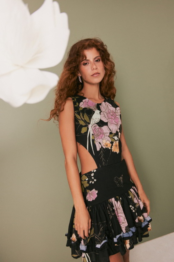 Vestido Magnolia Lino Estampado