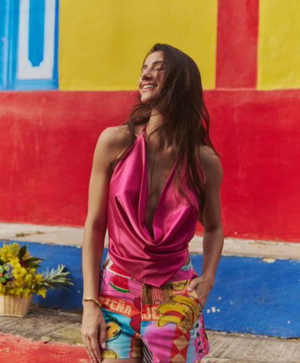 Blusa Esthercita Forero Fucsia